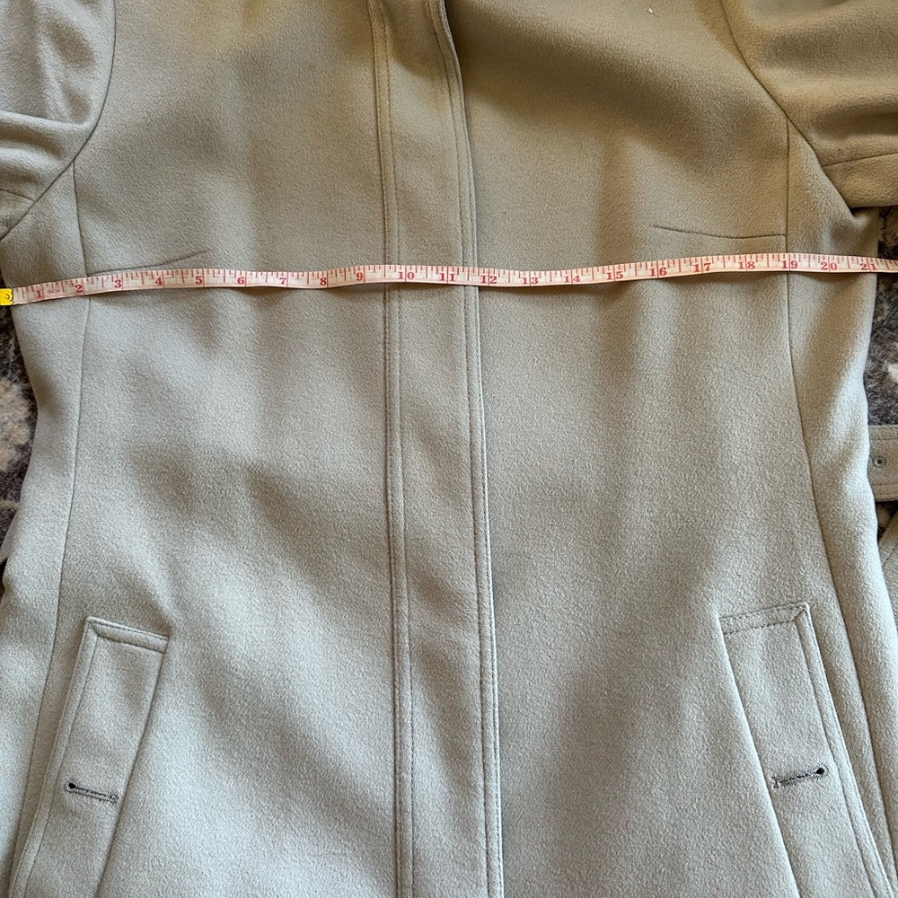 Burberry London Women’s Wool Cashmere Long Belted Coat Beige Camel size 12-14 - Picture 15 of 16